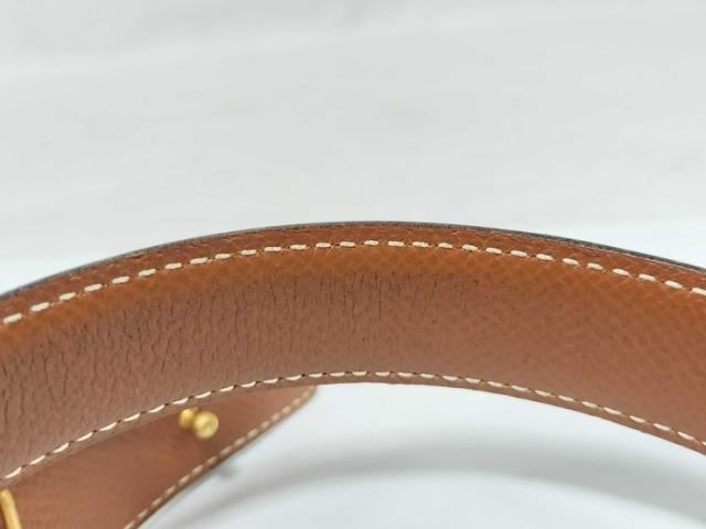 HERMES エルメス ベルト ミニ コンスタンス Hベルト ブラック ゴールド系 レザー レディース H金具 ゴールド金具 美品【本物保証】_9