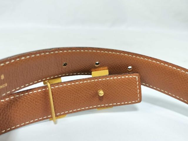 HERMES エルメス ベルト ミニ コンスタンス Hベルト ブラック ゴールド系 レザー レディース H金具 ゴールド金具 美品【本物保証】_3