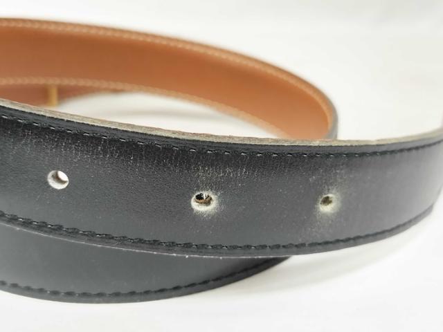 HERMES エルメス ベルト ミニ コンスタンス Hベルト ブラック ゴールド系 レザー レディース H金具 ゴールド金具 美品【本物保証】_7