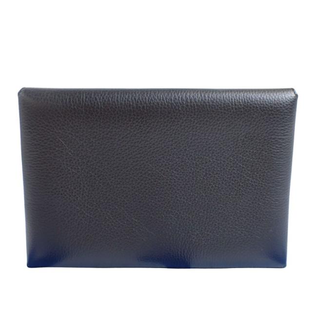 LOEWE ロエベ ポーチ アナグラム エンベロープポーチ ブラック レザー ユニセックス 美品【本物保証】_1