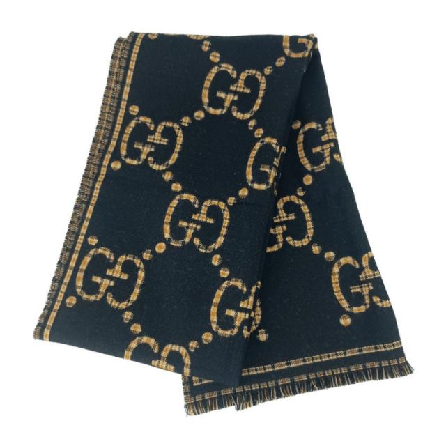 新品未使用展示品 GUCCI グッチ マフラー チェック GGウール 新品未使用展示品 GUCCI グッチ マフラー チェック GGウール