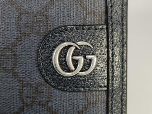 GUCCI グッチ 財布 GGスプリーム 732016 ブラック PVC レザー メンズ シルバー金具 超美品【本物保証】_9