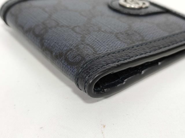 GUCCI グッチ 財布 GGスプリーム 732016 ブラック PVC レザー メンズ シルバー金具 超美品【本物保証】_2