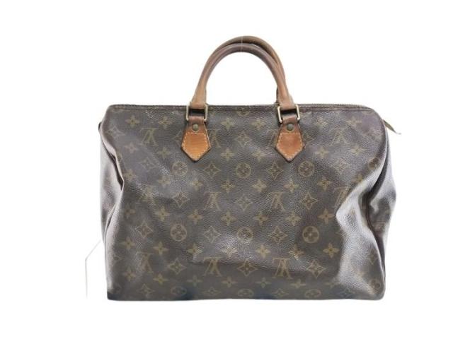 LOUIS VUITTON ルイヴィトン ハンドバッグ スピーディ35 M41107 ブラウン モノグラム・キャンバス レディース ミニボストンバッグ ゴールド金具【本物保証】