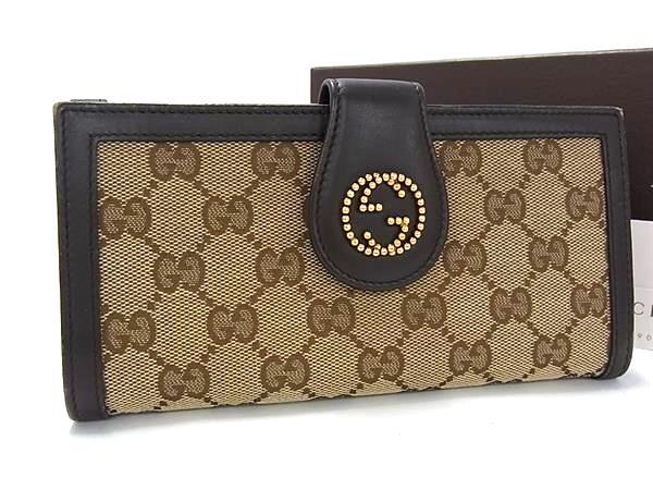 GUCCI グッチ 長財布 インターロッキングG 269970 ブラウン GG 