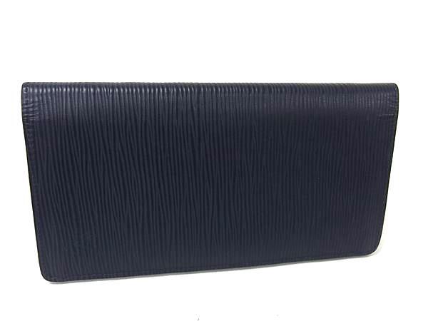 LOUIS VUITTON ルイヴィトン 財布 ポルトフォイユ ブラザ M61816 ブルーマリーヌ エピ メンズ 二つ折り長財布 美品【本物保証】