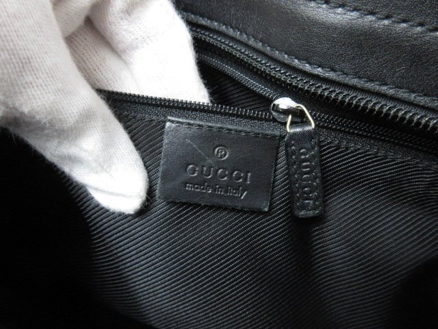 GUCCI グッチ ハンドバッグ トートバッグ 002 1119 ベージュ ブラック GGキャンバス レザー レディース【本物保証】_9
