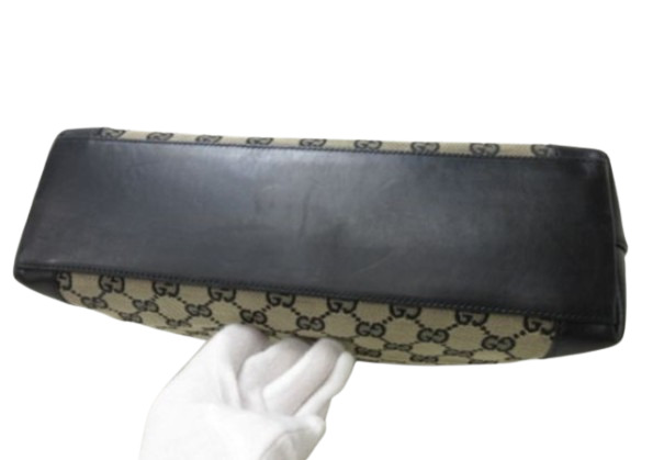 GUCCI グッチ ハンドバッグ トートバッグ 002 1119 ベージュ ブラック GGキャンバス レザー レディース【本物保証】_3