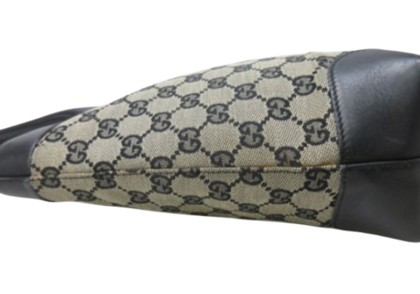 GUCCI グッチ ハンドバッグ トートバッグ 002 1119 ベージュ ブラック GGキャンバス レザー レディース【本物保証】_5