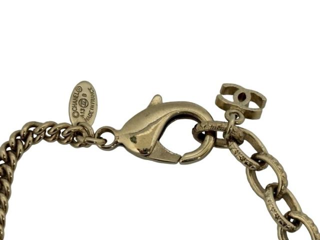 CHANEL シャネル ネックレス ココマーク シャンパンゴールド系 メタル フェイクパール レディース 美品【本物保証】_4