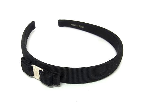 フェラガモ カチューシャ ブラックシルバー Salvatore Ferragamo