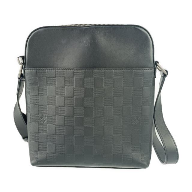 美品 LOUIS VUITTON ルイヴィトン ショルダーバッグ ポシェット ディストリクト N23355 オニキス シルバー金具 ダミエアンフィニレザー メンズ クロスボディバッグ【本物保証】