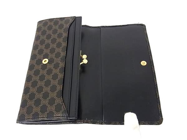 CELINE セリーヌ 財布 マカダム柄 長財布 - ブラック×ブラウン PVC 