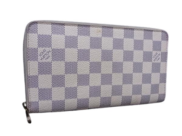 LOUIS VUITTON ルイヴィトン 財布 ダミエアズール ジッピーオーガナイザー N60012 アズール PVC レザー ユニセックス ラウンドファスナー 長財布【本物保証】