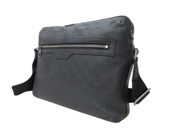 LOUIS VUITTON ルイヴィトン ショルダー バッグ カリプソMM N41201 オニキス ダミエアンフィニ メンズ シルバー金具【本物保証】_1