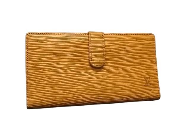 LOUIS VUITTON ルイヴィトン 長財布 エピ コンチネンタル ヴィエノワ M63259 タッシリイエロー系 レザー レディース がま口 二つ折り財布 ゴールド金具 美品【本物保証】 12,973円