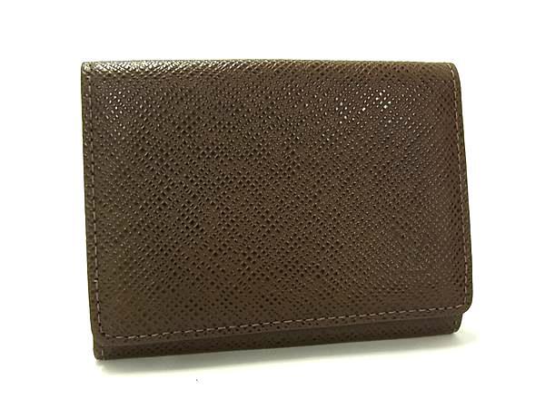 LOUIS VUITTON ルイヴィトン カードケース タイガ アンヴェロップ カルト ドゥ ヴィジット M30928 グリズリ レザー ユニセックス 名刺入れ 美品【本物保証】