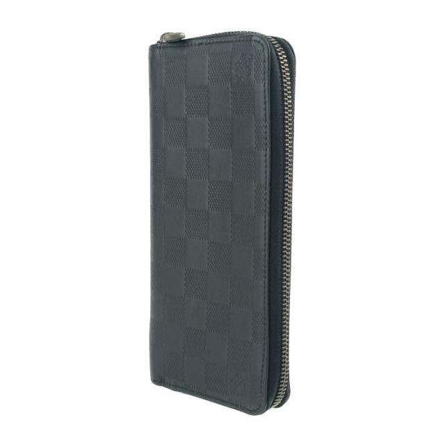 LOUIS VUITTON ルイ ヴィトン 長財布 ダミエ・アンフィニ ジッピーウォレット・ヴェルティカル N63548 オニキス シルバー金具 レザー メンズ ラウンドファスナー【本物保証】_1