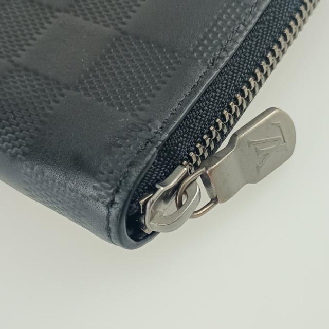 LOUIS VUITTON ルイ ヴィトン 長財布 ダミエ・アンフィニ ジッピーウォレット・ヴェルティカル N63548 オニキス シルバー金具 レザー メンズ ラウンドファスナー【本物保証】_4