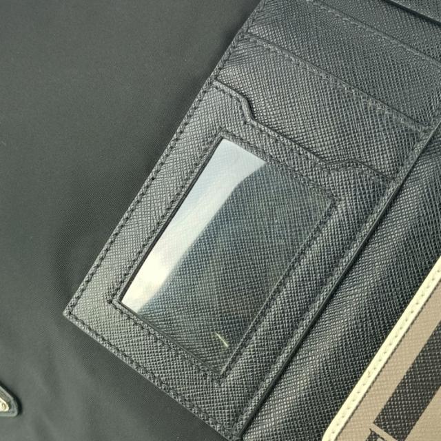 美品 PRADA プラダ ショルダーバッグ メッセンジャーバッグ 2VD013 ブラック ナイロン レザー ユニセックス フラップ クロスボディ 三角ロゴプレート【本物保証】_5