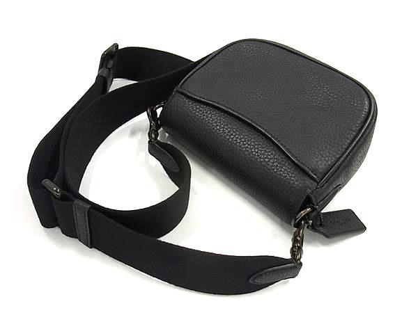 COACH コーチ ショルダーバッグ アメリア スモール サドル バッグ CP002 ブラック ソフト ペブル レザー レディース 超美品【本物保証】 COACH コーチ ショルダーバッグ アメリア スモール サドル バッグ