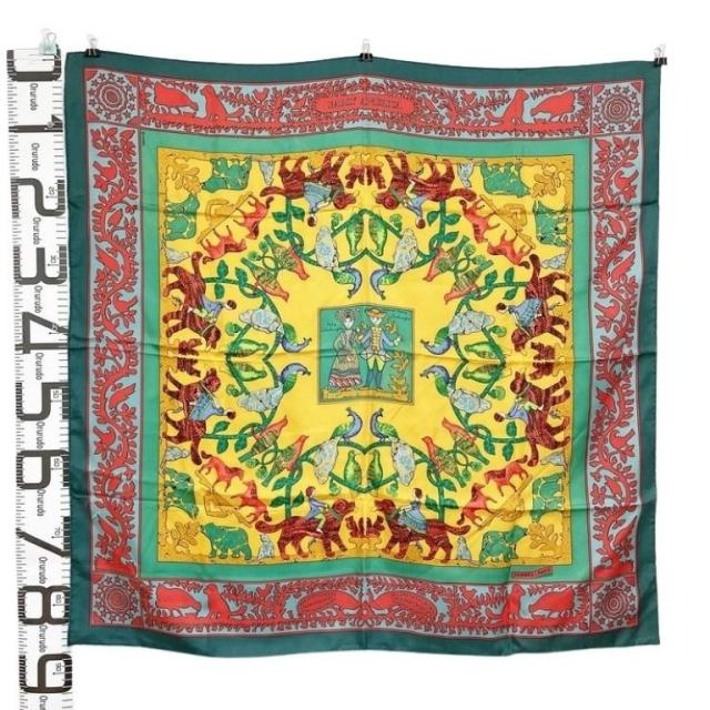 HERMES エルメス スカーフ カレ90 マルチカラー系 シルク100 