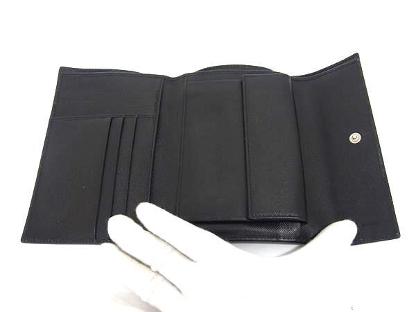 PRADA プラダ 三つ折り 財布 M510A ブラック サフィアーノレザー