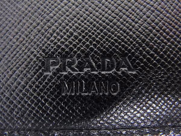 PRADA プラダ 三つ折り 財布 M510A ブラック サフィアーノレザー ユニ