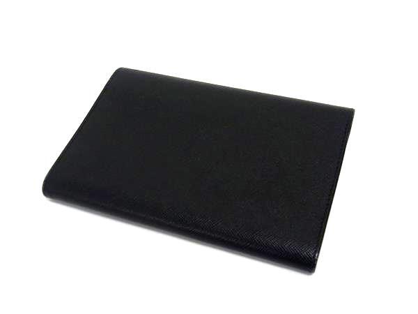 美品♡PRADA プラダ　M510A 三つ折り財布　サフィアーノ　ブラック PRADA プラダ 三つ折り 財布 M510A ブラック サフィアーノレザー ユニ