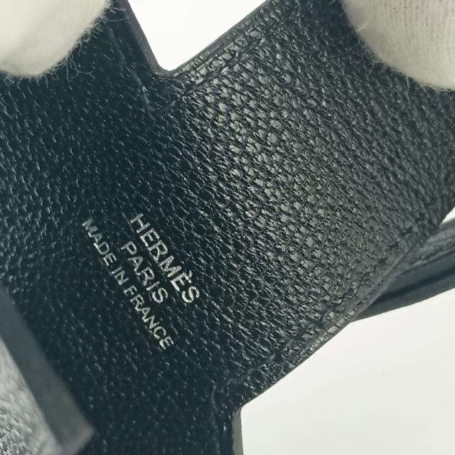 HERMES エルメス フォンケース Hタグ フォンケース ブラック レザー ユニセックス シルバー金具 超美品【本物保証】_5