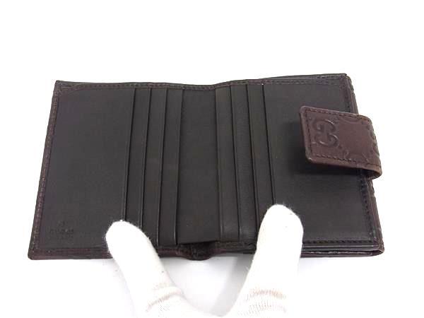 美品 GUCCI グッチ 二つ折り 財布 グッチシマ 112716 1147 ブラウン レザー レディース ゴールド金具【本物保証】_2