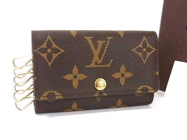 LOUIS VUITTON ルイヴィトン キーケース モノグラム ミュルティクレ6 M62630 ブラウン モノグラム ユニセックス 6連 超美品【本物保証】