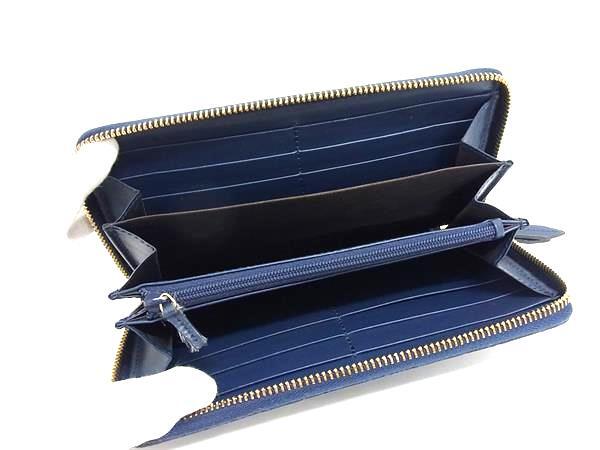 GUCCI グッチ 財布 グッチシマ ラウンドファスナー 長財布 410102 ネイビー系 レザー ユニセックス ゴールド金具【本物保証】 GUCCI グッチ 財布 グッチシマ ラウンドファスナー 長財布 410102