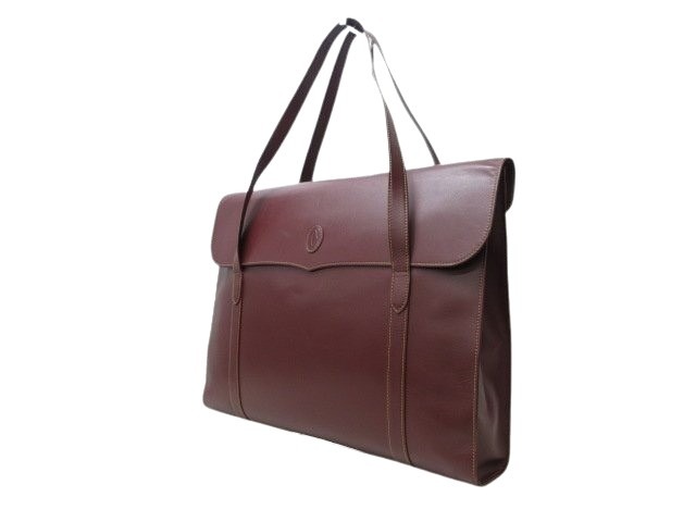 Cartier カルティエ ショルダーバッグ マストライン - ボルドー レザー レディース【本物保証】_2