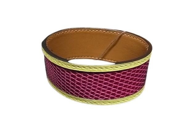 HERMES エルメス バングル プティアッシュ ブレイド 100513844 ピンク イエロー リザード レディース 新品未使用展示品【本物保証】