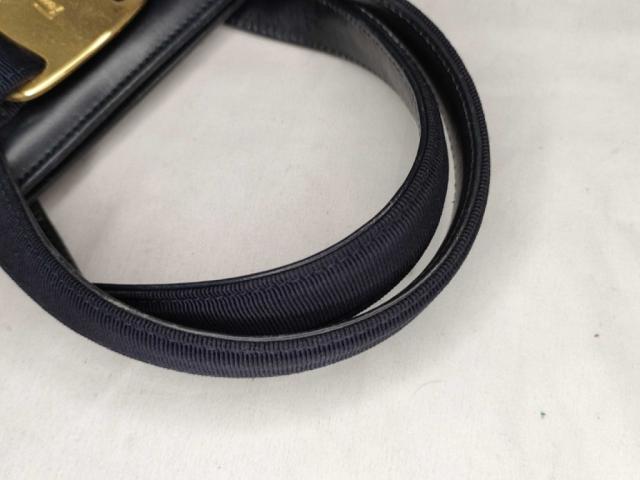 Salvatore Ferragamo フェラガモ ハンドバッグ ヴァラ BA214178 ネイビー系 レザー レディース ゴールド金具【本物保証】_3