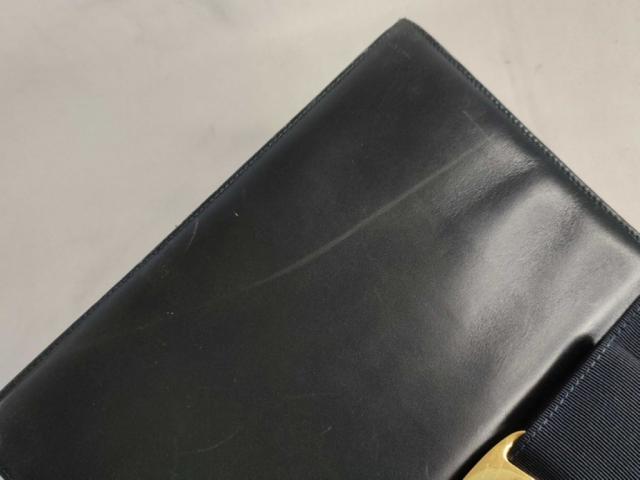 Salvatore Ferragamo フェラガモ ハンドバッグ ヴァラ BA214178 ネイビー系 レザー レディース ゴールド金具【本物保証】_5