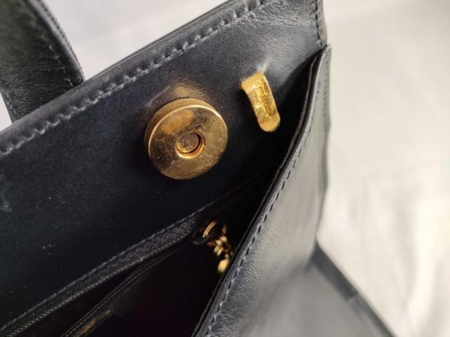 Salvatore Ferragamo フェラガモ ハンドバッグ ヴァラ BA214178 ネイビー系 レザー レディース ゴールド金具【本物保証】_7