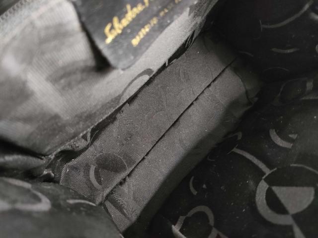 Salvatore Ferragamo フェラガモ ハンドバッグ ヴァラ BA214178 ネイビー系 レザー レディース ゴールド金具【本物保証】_8