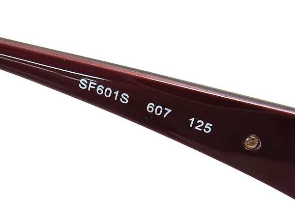 Salvatore Ferragamo フェラガモ サングラス ダブルガンチーニ SF601S レッド ボルドーグラデーション プラスチック レディース ゴールド金具 美品【本物保証】_1