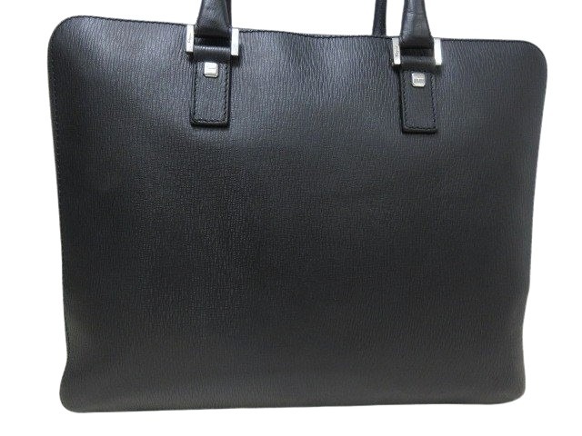 フェラガモ ビジネスバッグ 2WAY ショルダーストラップ付き グレー×黒