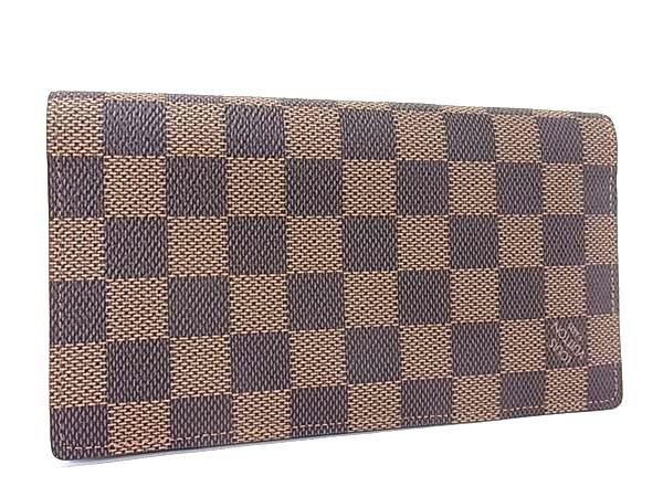 LOUIS VUITTON ルイヴィトン 財布 ポルトフォイユ コロンブス N63022 エベヌ（ブラウン） ダミエ メンズ 二つ折り 長財布 超美品【本物保証】