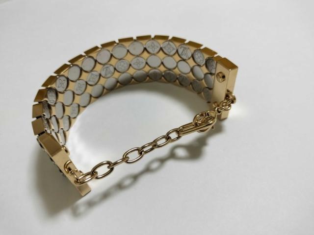 LOUIS VUITTON ルイヴィトン ブレスレット Futura Bracelet MP356A フュチュラ ブレスレット ゴールド シルバー系 メタル レディース モノグラム 美品【本物保証】_1