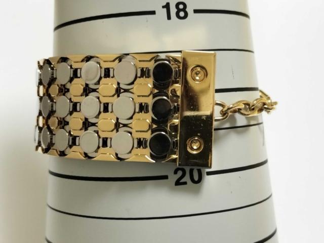 LOUIS VUITTON ルイヴィトン ブレスレット Futura Bracelet MP356A フュチュラ ブレスレット ゴールド シルバー系 メタル レディース モノグラム 美品【本物保証】_3