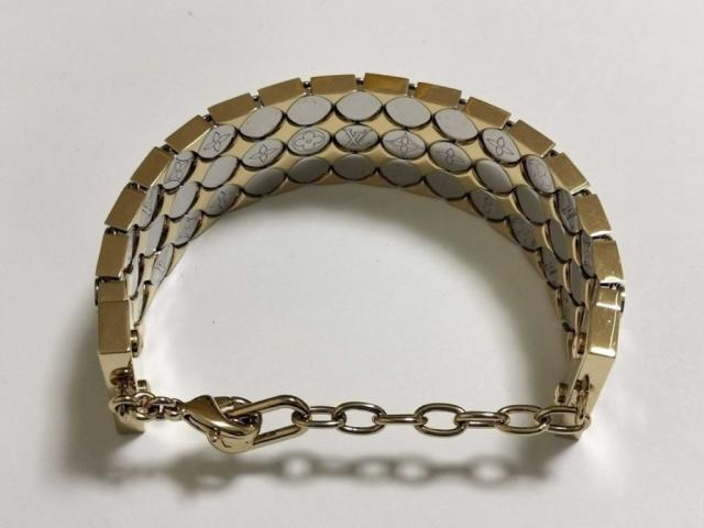 LOUIS VUITTON ルイヴィトン ブレスレット Futura Bracelet MP356A フュチュラ ブレスレット ゴールド シルバー系 メタル レディース モノグラム 美品【本物保証】_4