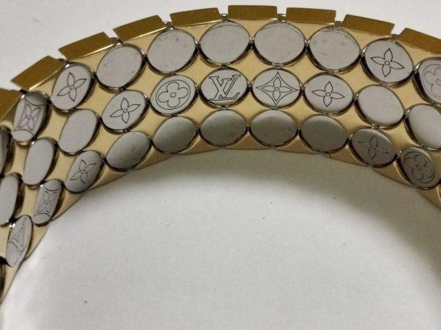LOUIS VUITTON ルイヴィトン ブレスレット Futura Bracelet MP356A フュチュラ ブレスレット ゴールド シルバー系 メタル レディース モノグラム 美品【本物保証】_6