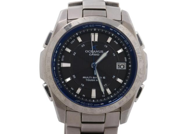 CASIO カシオ 時計 OCEANUS Classic Line オシアナス クラシックライン OCWT100 ブラック シルバー チタン メンズ アナログ【本物保証】