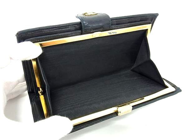 シャネル ビコローレ がま口 コンパクト ウォレット ブラック ゴールド金具 黒 シャネル ビコローレ がま口 コンパクト ウォレット ブラック ゴールド