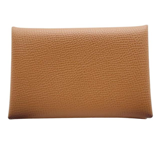 HERMES エルメス カードケース 名刺入れ カルヴィ ゴールド エプソン ユニセックス 美品【本物保証】