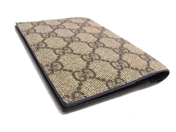 GUCCI グッチ 手帳カバー GGスプリーム パスポートケース 154694 ベージュ × エボニー PVC×レザー ユニセックス 新品未使用展示品【本物保証】_1